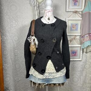 Old Navy Black Double-Breasted Jacket